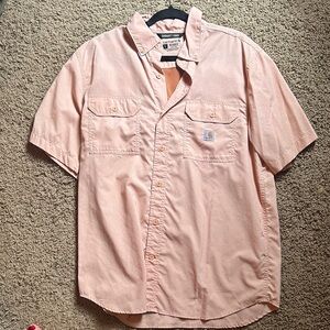 Carhartt Men's Light Pink Casual Button Down Shirt